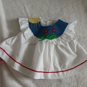 Vintage baby girl 80s dress / top